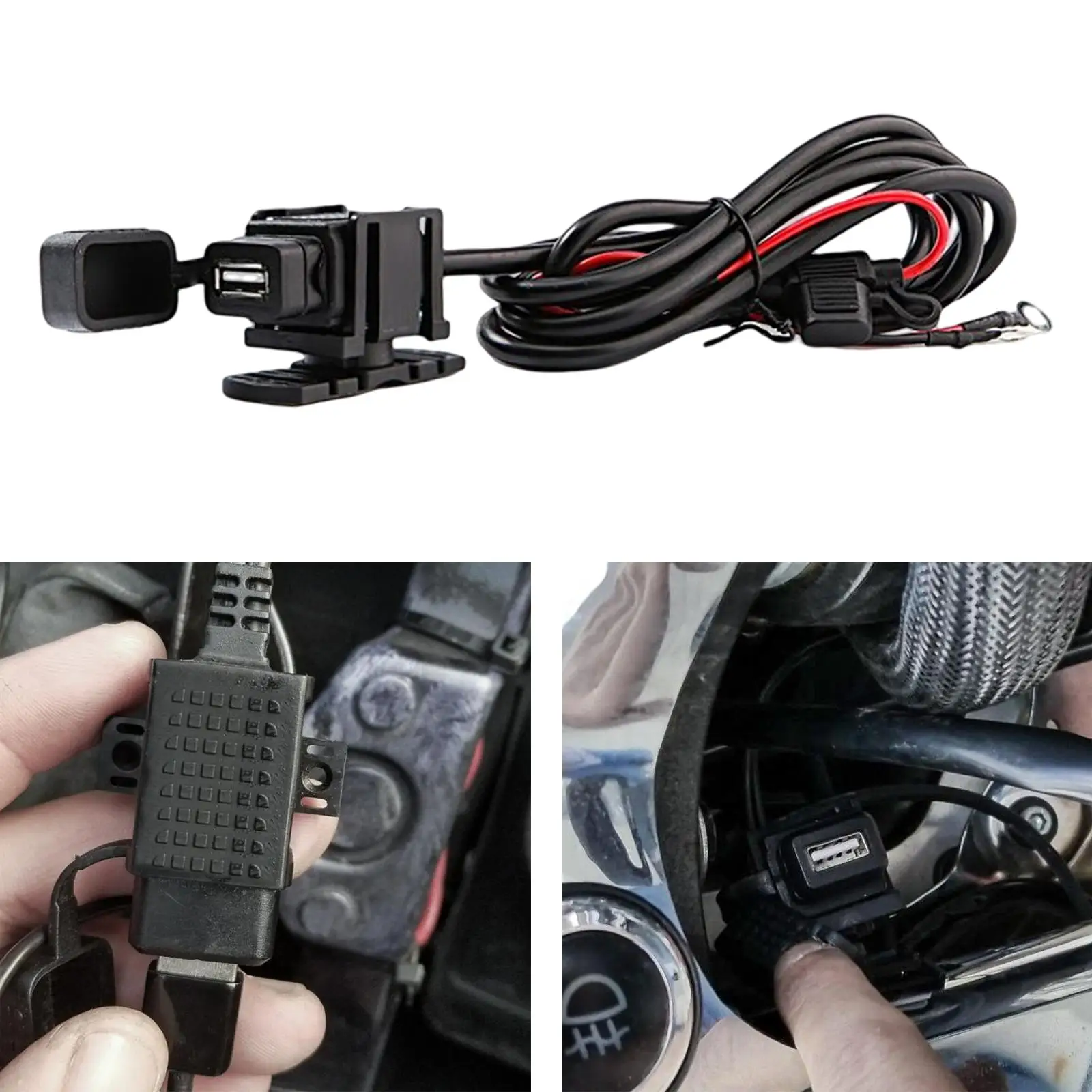 Motorcycle USB Charger Charging Cable Waterproof USB Port USB Adapter Cable  5V 2.1A Phone Tablet Charger for Phone Accessories - AliExpress