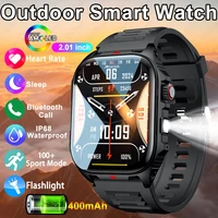 Nouvelle Montre Connectée de Sport Extérieur 2026 pour Hommes, Suivi de Santé, Étanchéité IP68, Fréquence Cardiaque, Lampe Torche LED, Appel Bluetooth 1