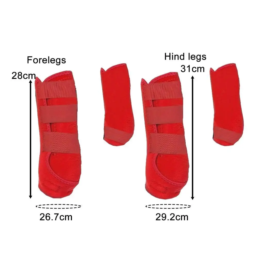 4Pcs Horse Boots Leg Guard Comfortable Portable Reusable Support Leg Protective