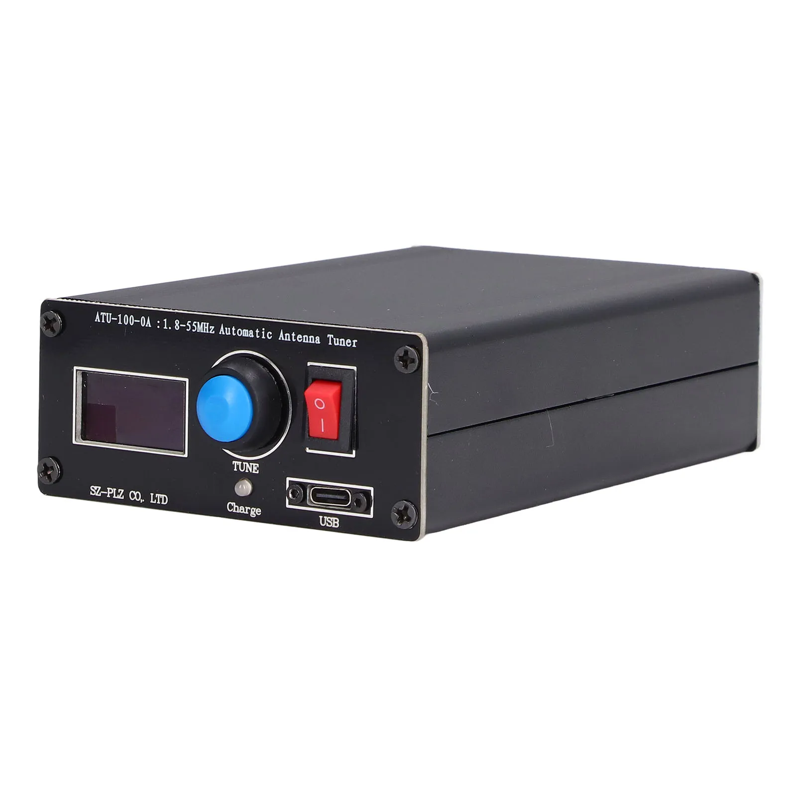1.8-55Mhz Antenna Tuner Mini Automatic Antenna Tuner 0.96in Display USB Charging Radio 1.8‑55Mhz ATU‑100 ATU‑100