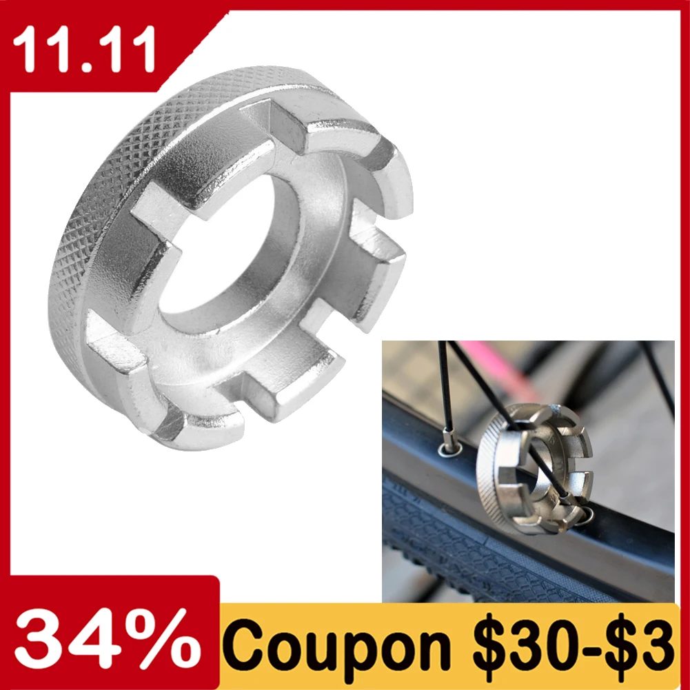 Mini Cycle Spoke Nipple Key Bike Bicycle Wheel Rim 8 Way Wrench Spanner
