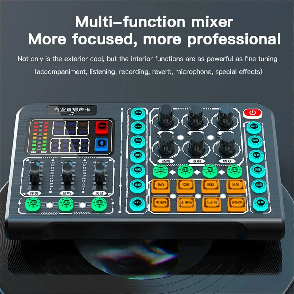 Sound Card Studio Record Professional Electric Portable Guitar Mixer
