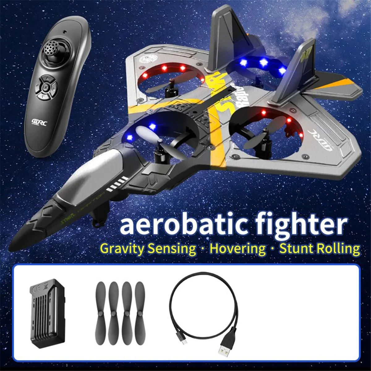 RC Remote Control Airplane 2.4G Remote Control Fighter Hobby Plane Glider Airplane EPP Foam Toys RC Drone Kids Gift-B