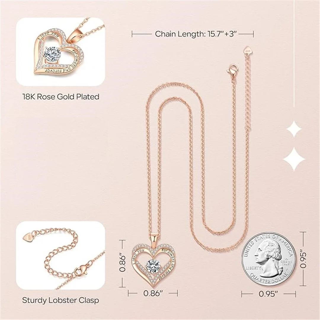 Lab Grow Diamond 0.5CT Heart Smart Diamond Necklace 18K gold Women Birthday Gifts for Women Jewelry for Birthday Gifts