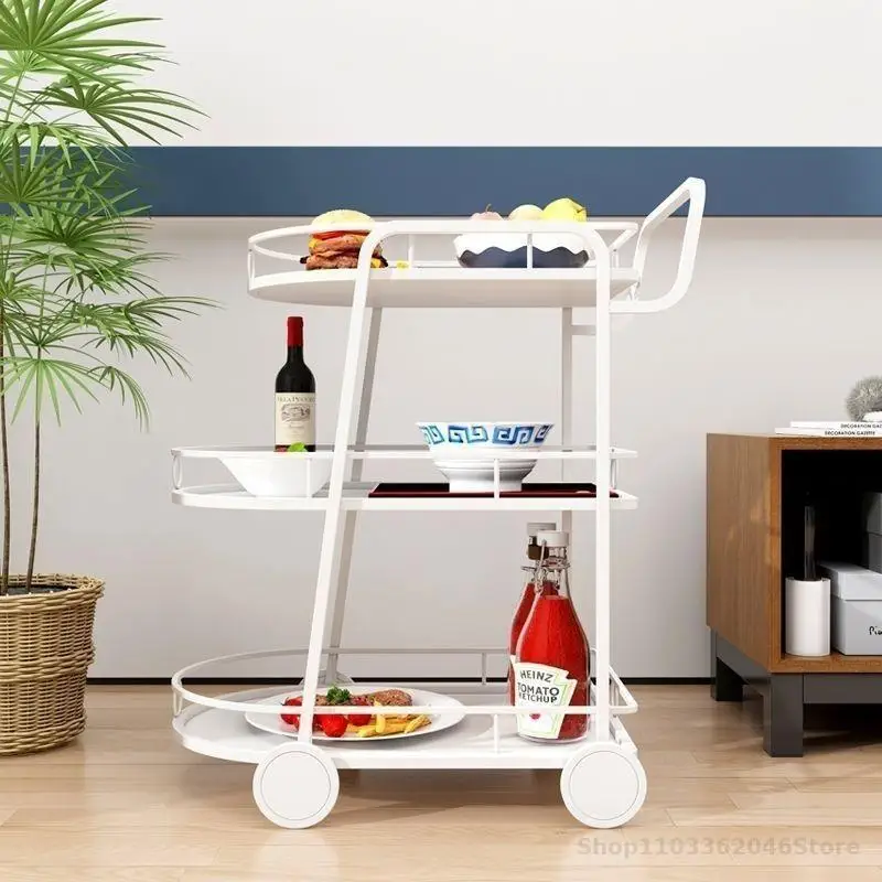 Nordic Dining Car Trolley Home Beauty Salon Dining Room Hotel Wine Cake Tea Trolley Mobile Commercial