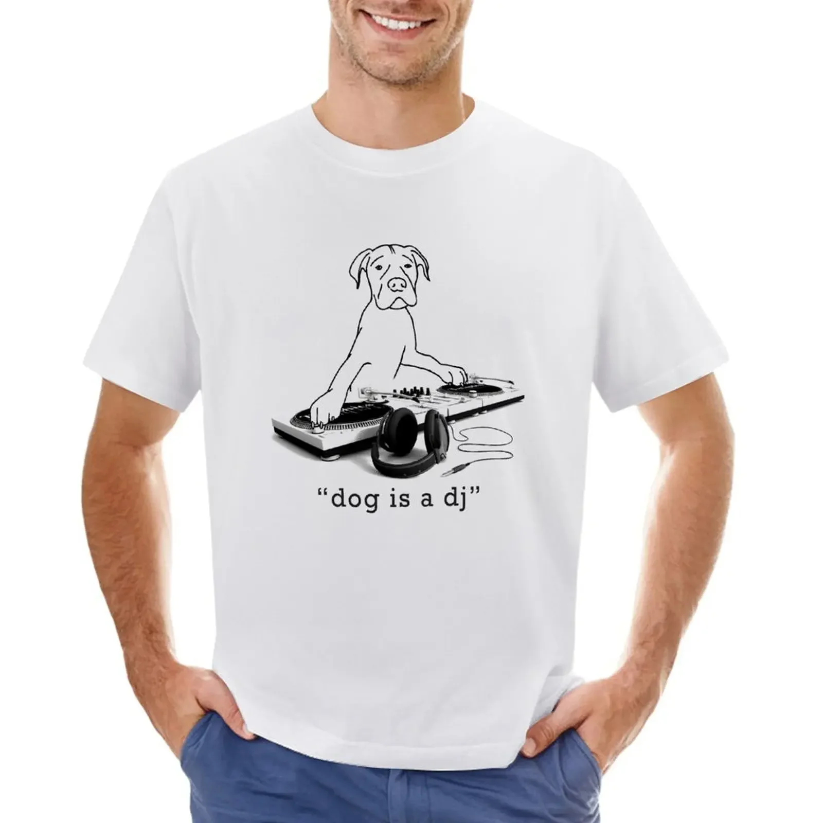 

Dog is a DJ - black T-shirt funnys cute clothes t shirts for men pack