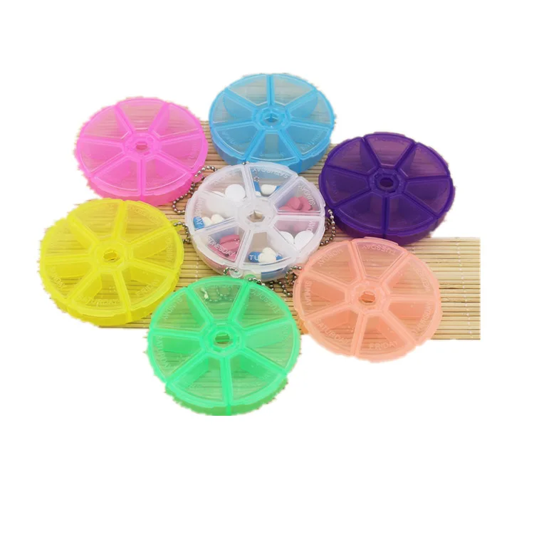 

500pcs 7 Day Pill Container Weekly Pill Box Case Storage Boxes Pill Organization Travel Pill Storage Case Splitter Container