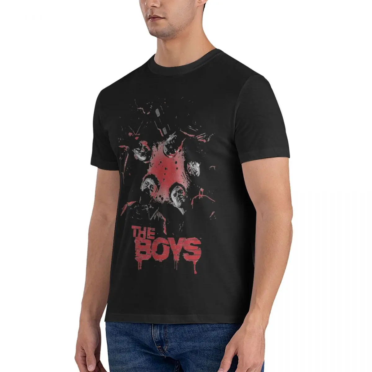 Men's The Homelander The Boys Season 4 T-Shirts The Boyz Vintage 100% Cotton Tops Summer Short-Sleeved T Shirt O-Neck Tee Shirt - 2
