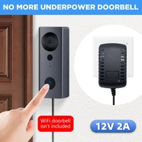 Универсальный адаптер питания переменного тока 110 В-240 В постоянного тока 12 В-24 В для Wi-Fi, умный видеодверной звонок, камера, видеодомофон, дверной звонок, кольцо — изображение 4