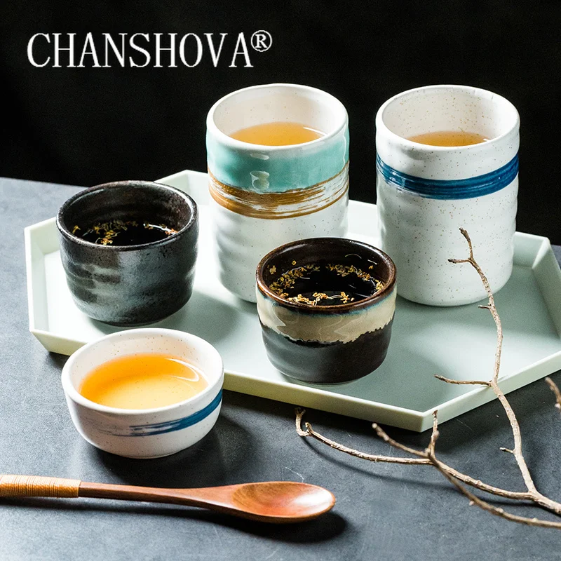 CHANSHOVA 100/200/300ml Traditional chinese retro style Personality brief Ceramic teacup China porcelain coffee cups mug H307
