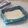 Folding Cat Litter Box Portable Waterproof Oxford Cloth Cat Litter Box Cat Toilet Cleaning Basin Supplies Pet Toilet 6