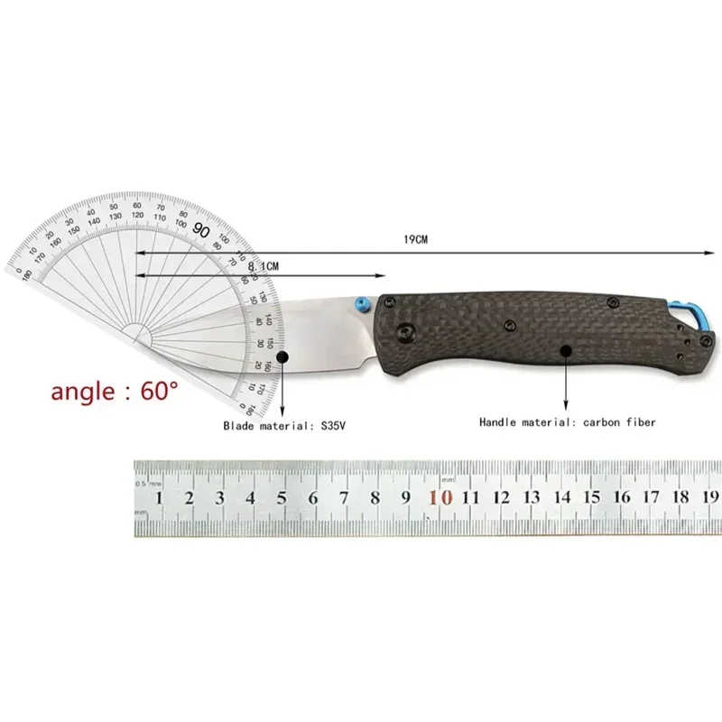 Carbon Fiber Mini Bugout BM 533/535s Pocket Folding Knife S90V Blade Handles Outdoors Tactical Defense Survival Tools Gift Knife 6