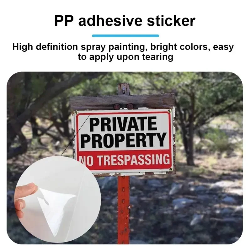 Private Property No Trespassing Sign Rust Free Aluminum Signs with 4 Holes for Home & Business Outdoor Use Warning trespassing sign