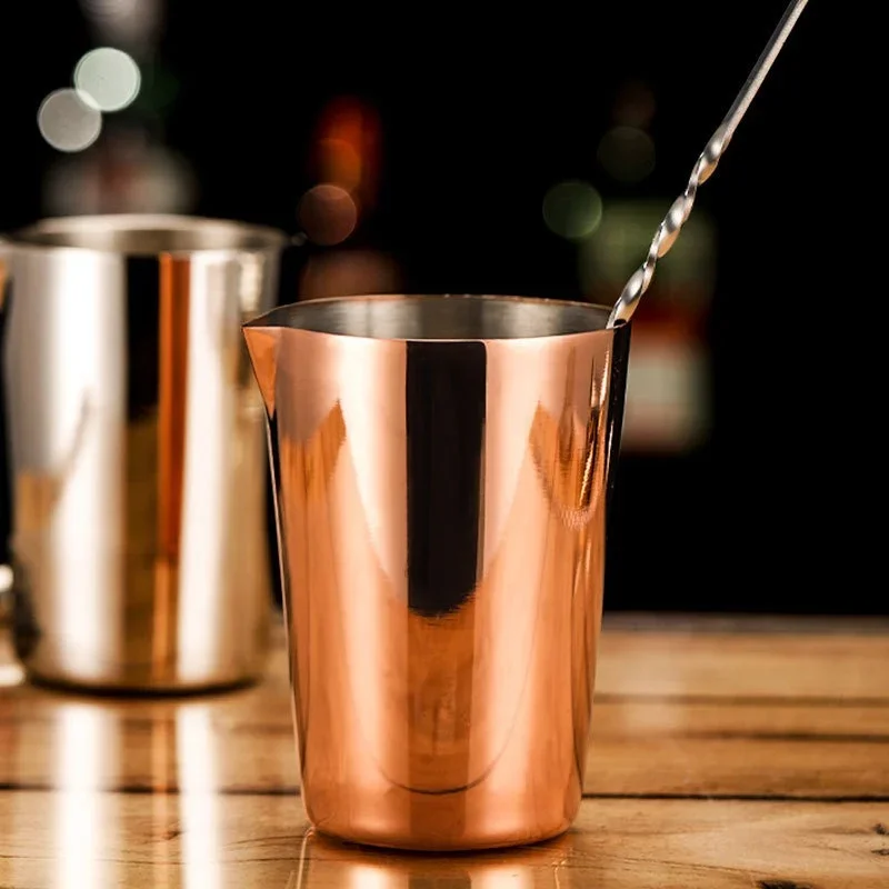 Cocktail Shaker 500ML Stainless Steel Mixer Drink Mixing Glass Bartending Utensil Stirring Tin Bartending Stirring Cup Bar Tool