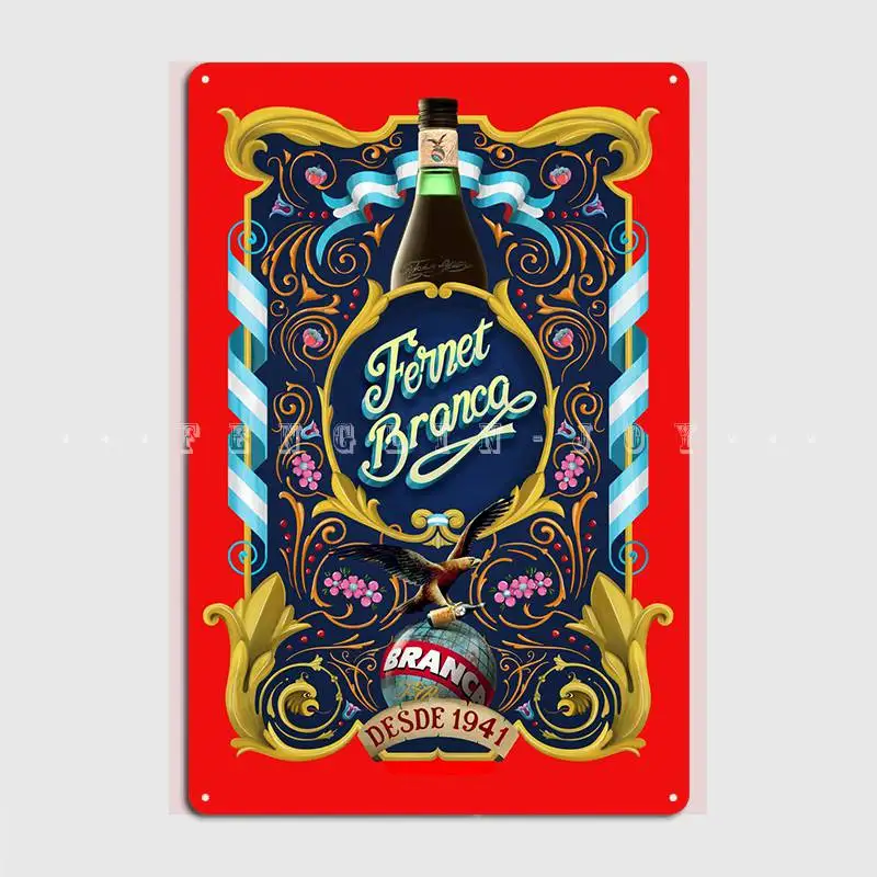 Fernet Branca Buenos Aires Poster Metal Plaque Pub Pub Garage Creëren Poster Tin Teken Posters