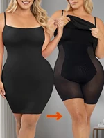 Women Sleeveless Shaper Slim Long Dress Built IN Shaperwear Bra Tummy Control Slip Maxi Shaping Dress 1