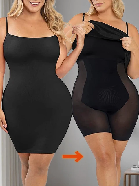 Women Sleeveless Shaper Slim Long Dress Built IN Shaperwear Bra Tummy Control Slip Maxi Shaping Dress 1