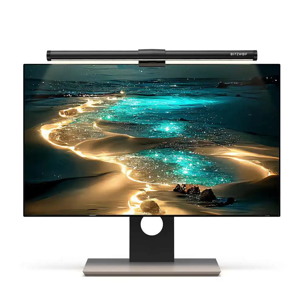 BlitzWolf BW-CML2 Air Monitor Light Bar, Eye Protection 300-1000Lux Touch Control USB e-Reading Computer Screen Hanging Lightbar