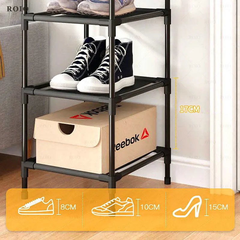 Vertical Shoe Rack Floor Storage Cabinet Living Room Hallway Space-saving Shelf Organizer Home Simple Small Cabinet