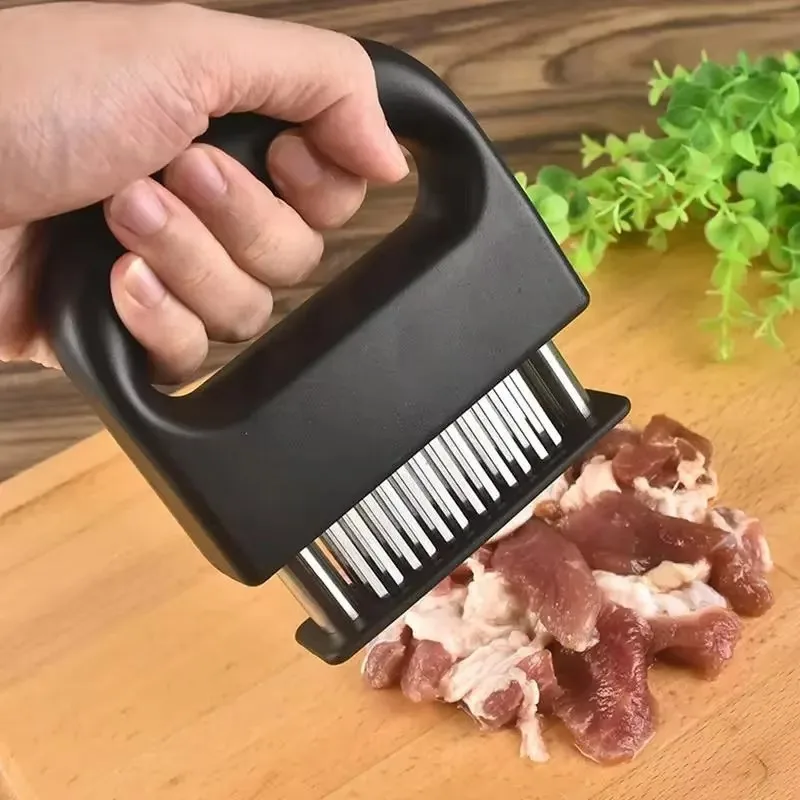 Retractable Stainless Steel Meat Needle Softener Tenderizer 48 Blades Kitchen Cooking Steak Hammer Pounder Tools Meat Beater