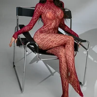 Exotischer Body-Overall, sexy Dessous, Netz-Bodystocking, Netz-Perspektive, Body, Porno-Kostüme, Fischernetz, Babydoll, Nachtwäsche 3