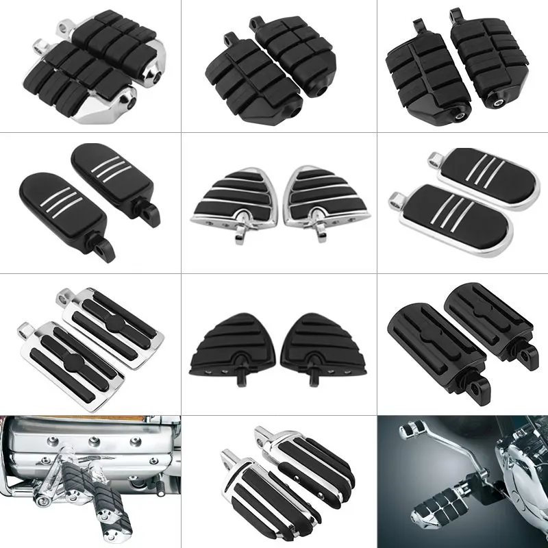 

Motorcycle Universal 32mm 1.25" Male Foot pegs Footrest Pedal Front Rear Rubber Foot peg rest For Harley Iron XL 883 1200 Dyna