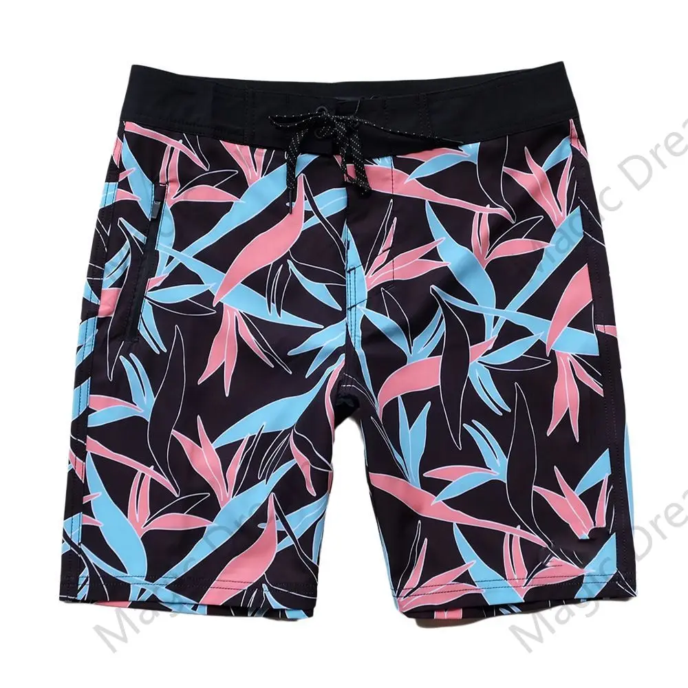 2024 Jun Men Summer New Waterproof Beach Shorts With Pocket Phantom Bermuda Board Shorts Swim Quick Dry Casual Diving  Swimwear 2