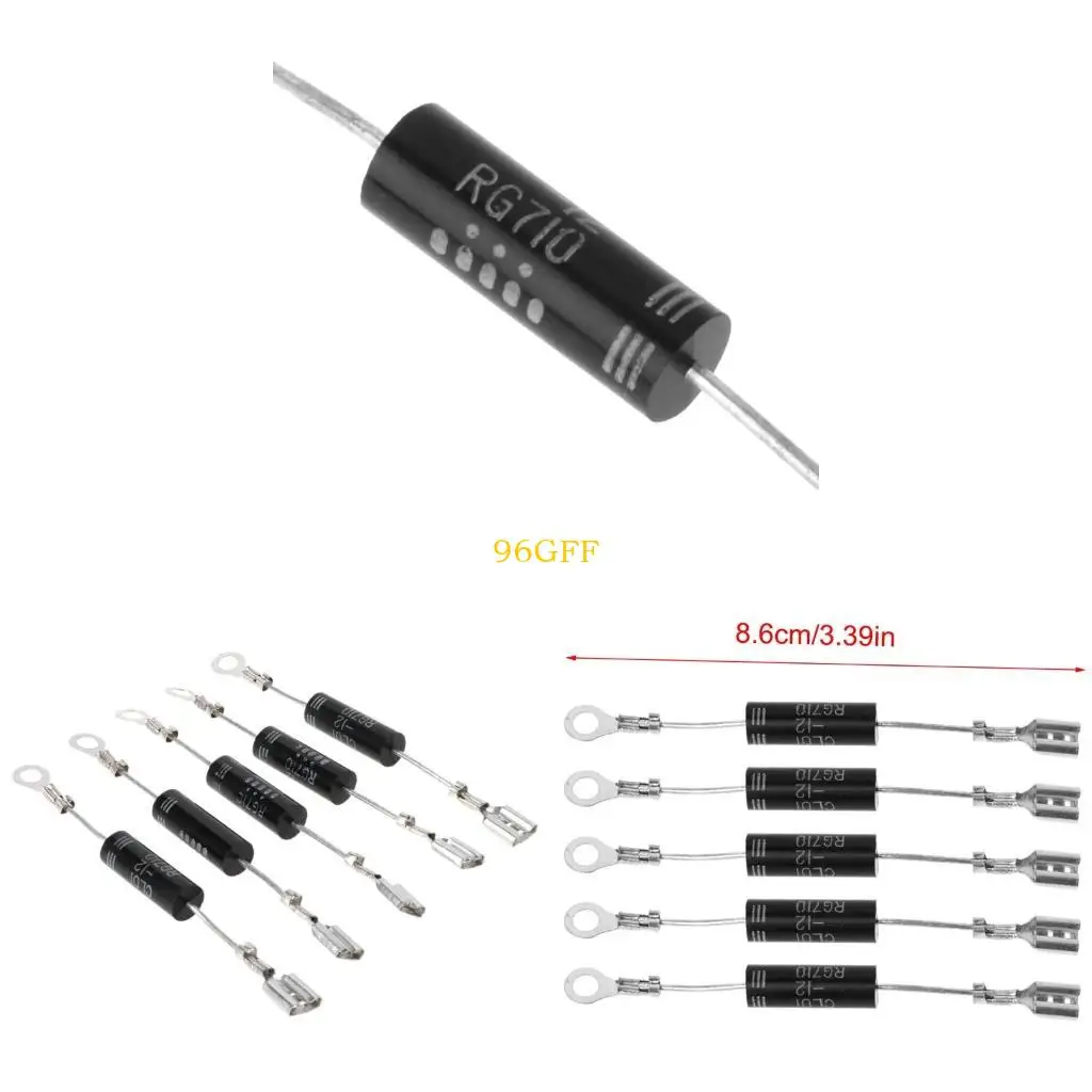96GF 5PCS 전자 레인지 오븐 액세서리 단방향 고전압 다이오드 정류기