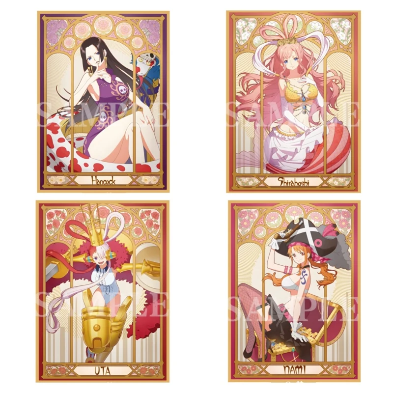 

60pcs/Bag ONE PIECE Boa Hancock Shirahoshi Nami Uta Animation Characters Card Cover Anime Classics Game Collection Card Toy