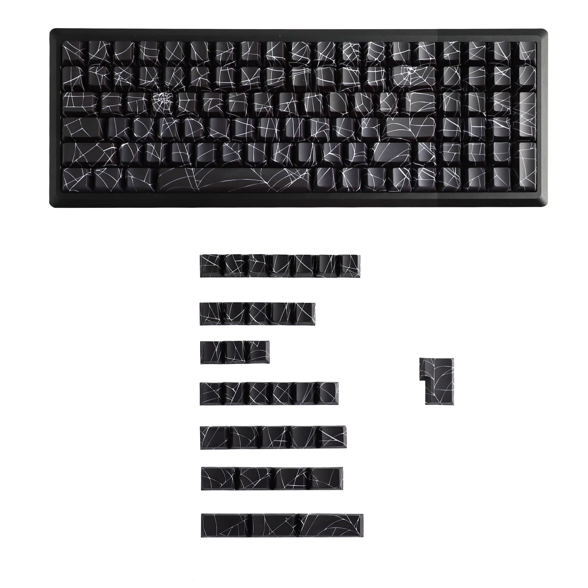 thumbnail image 2 of GMK ASH Keycap 130 Keys Cherry Profile PBT Dye-Sub Keycaps... 2 of 11