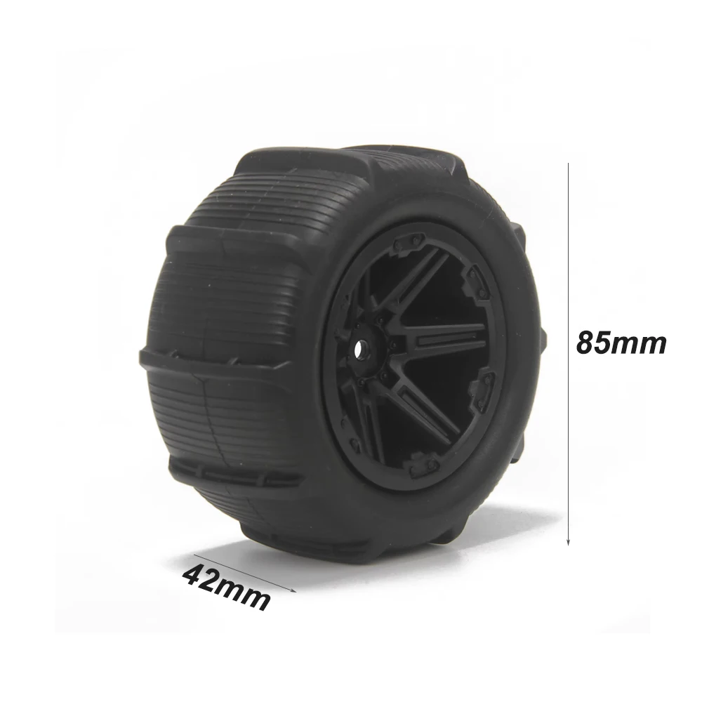 Détail du moyeu hexagonal 12mm des pneus buggy RC, conçu pour WLTOYS 144001 et MJX H16H.