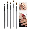 5Style Wood Handle Nail Art Painting Draw Brush Professional Acrylic UV Gel Nail Polish Manicure Pen Liner 1