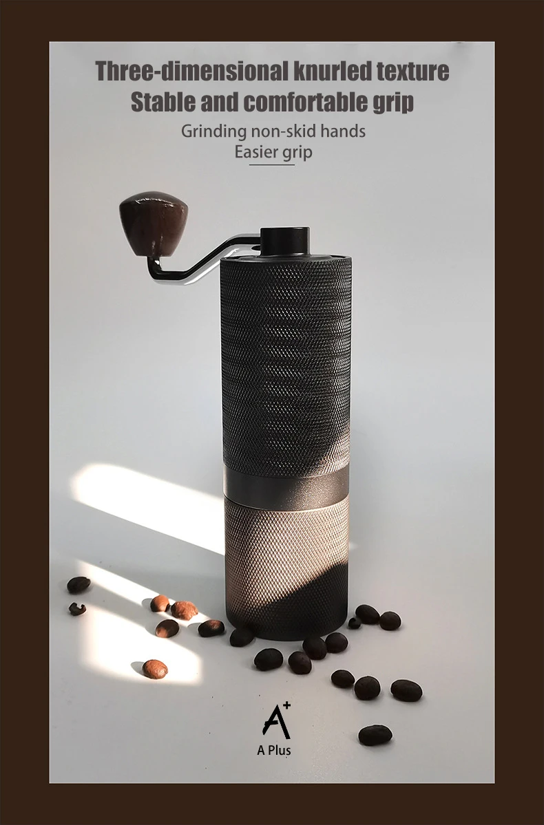 Sfc14cf96bcce41cbba5d64be73f1de28Q Portable Coffee Hand Grinder Adjustable Manual Espresso Grinder with Precision Steel Grinding Core