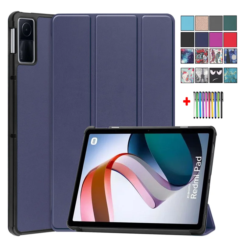 Tablet Cover For Funda Xiaomi Redmi Pad Case 10.61" Smart PU Leather Magnetic Shell For Coque Redmi Pad 10.61 2022 Case + Stylus_voghion.com