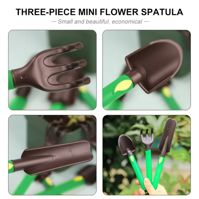 3pcs Kids Gardening Tools Kit Plastic Safe Gardening Tools Succulent Shovel Planting Flower Shovel Shovel Rake  Safety Toy 5