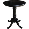 Round Top Pedestal Table 30 Inch Solid Wood Kitchen Counter Height Furniture For Dining Room 1