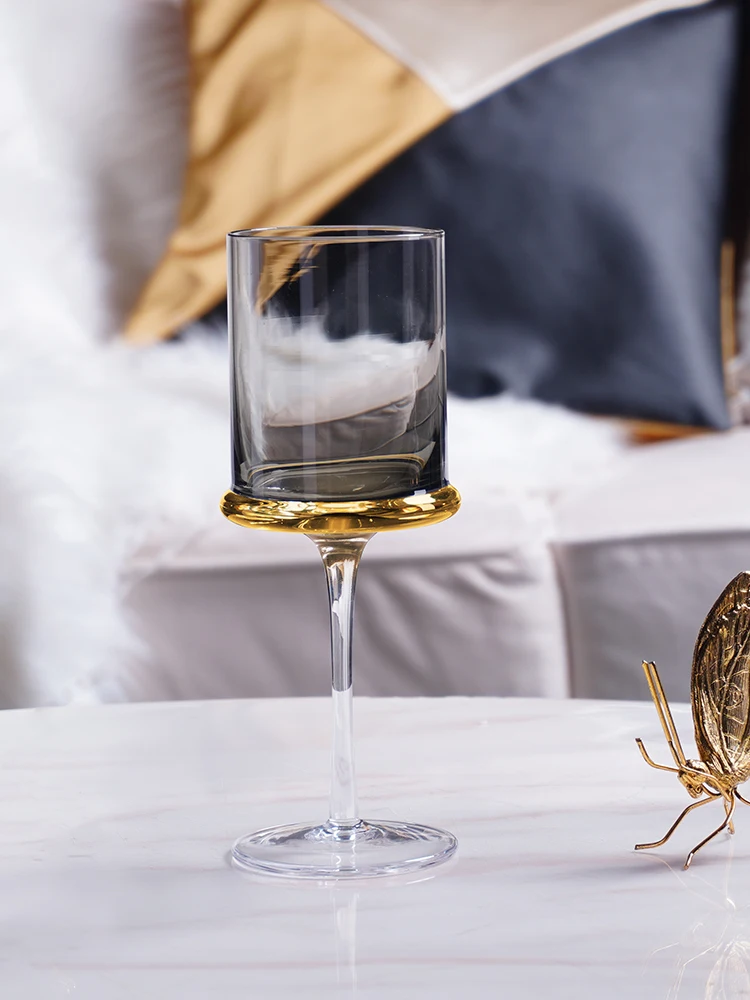 Modern minimalist light luxury thin tall glass red wine champagne home goblet decoration ornaments