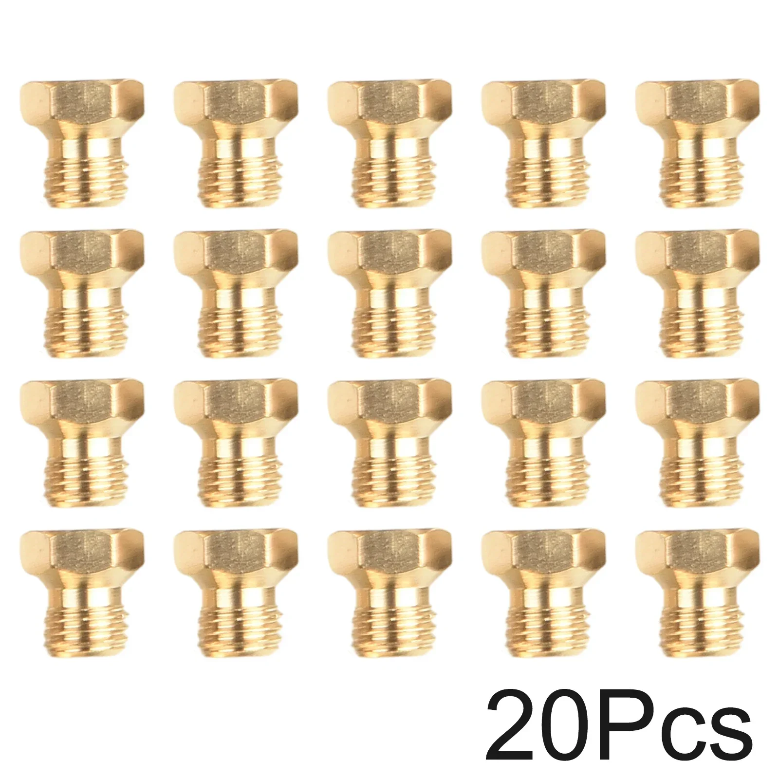 20Pcs Brass Jet Nozzle Propane Burner Orifice Kit Grill Replacement Parts LP Gas Burner Nozzle Gas Stove Accessories BBQ Tools