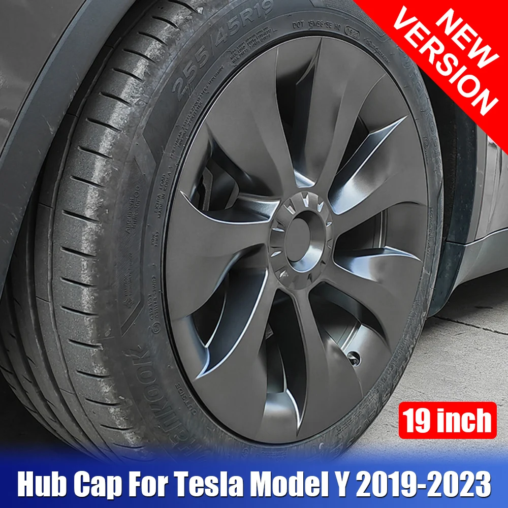 

Full Cover Automotive Hubcap Car Wheel Cap Kit 19 Inch Car Accessories 4PCS Hub Cap Replacement For Tesla Model Y 2019-2023