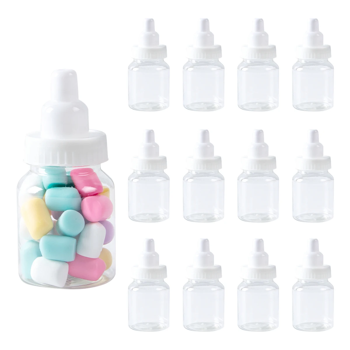 12/24Pcs Baby Shower Bottle Blue Pink Candy Gift Packaging Boxes Baby Shower Favors for Guests Birthday Gender Reveal Supplies 3