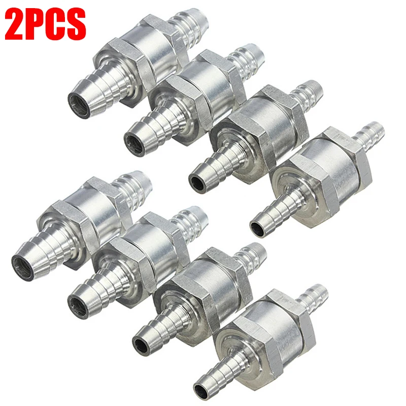 2Pcs 6/8/10/12mm Aluminum Alloy Fuel One-way Check Valve Non Return Check Valve For Carburettor And Low Pressure Fuel Systems
