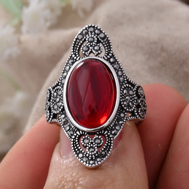 Exquisite Red Heart Shaped Crystal Zircon Heart Shaped Wedding Ring For  Women Elegant Anniversary Jewelry And Party Accessory 221B From Hyfvy,  $36.95 | DHgate.Com