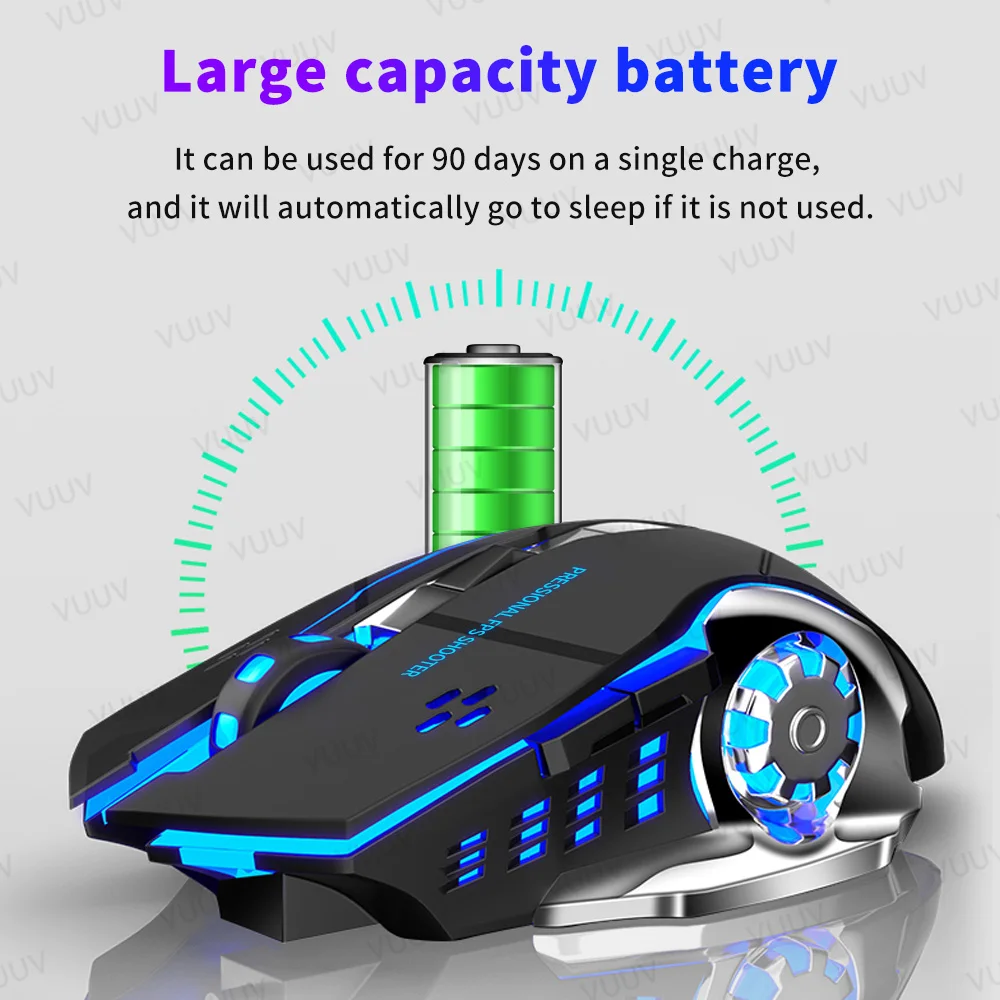 Wireless Rechargeable Backlit Bluetooth Mouse