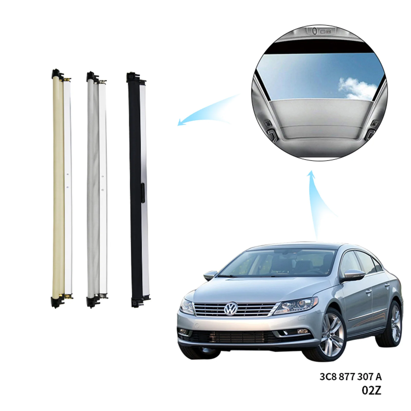 Car Sunroof Sunshade Curtain 3C8877307A is Suitable for Volkswagen CC