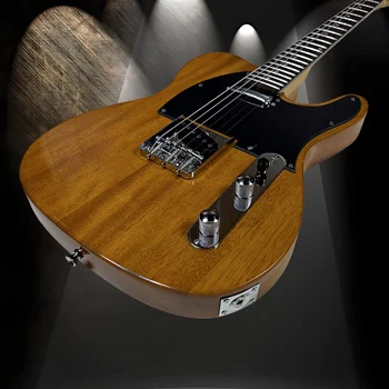TL style Electric Guitar, Natural Solid Mahogany Body rosewood Fingerboard,In stock 1