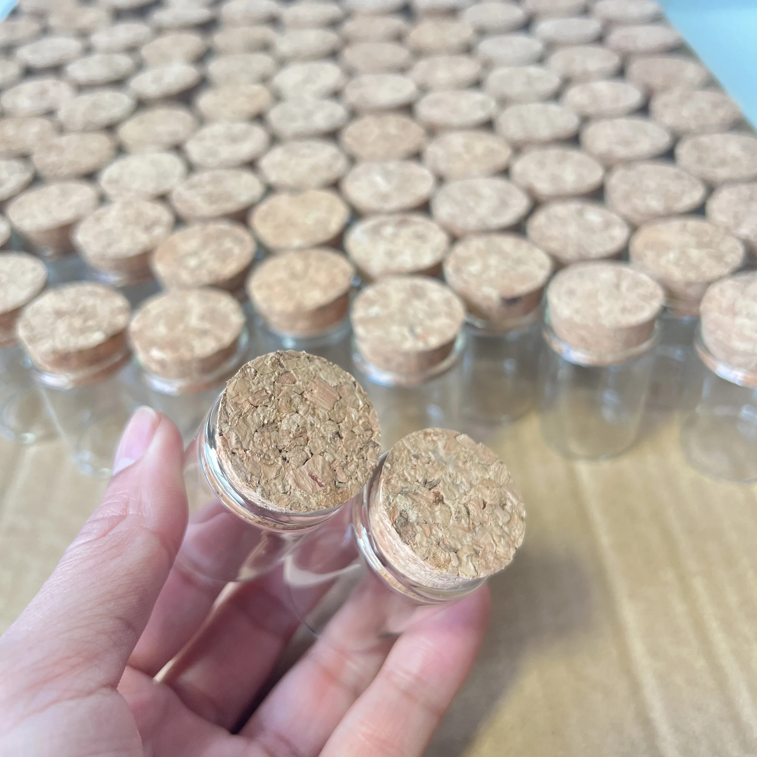 30/105 Pcs 15ml Small Glass Bottles Cork Stopper Test Tube Jars Mini Containers DIY Favors Herb Storage Decorative Tiny Bottles 4