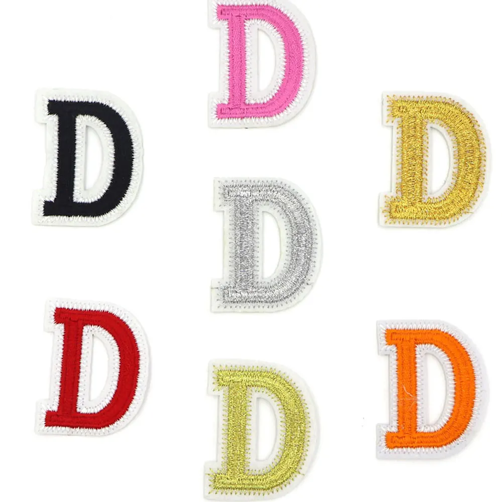 1PC Alphabet Iron On Letter Embroidery Patch Sew on Appliques A-Z Letter Badge Patch For Clothing Name Diy Repair rhinestone letter patches