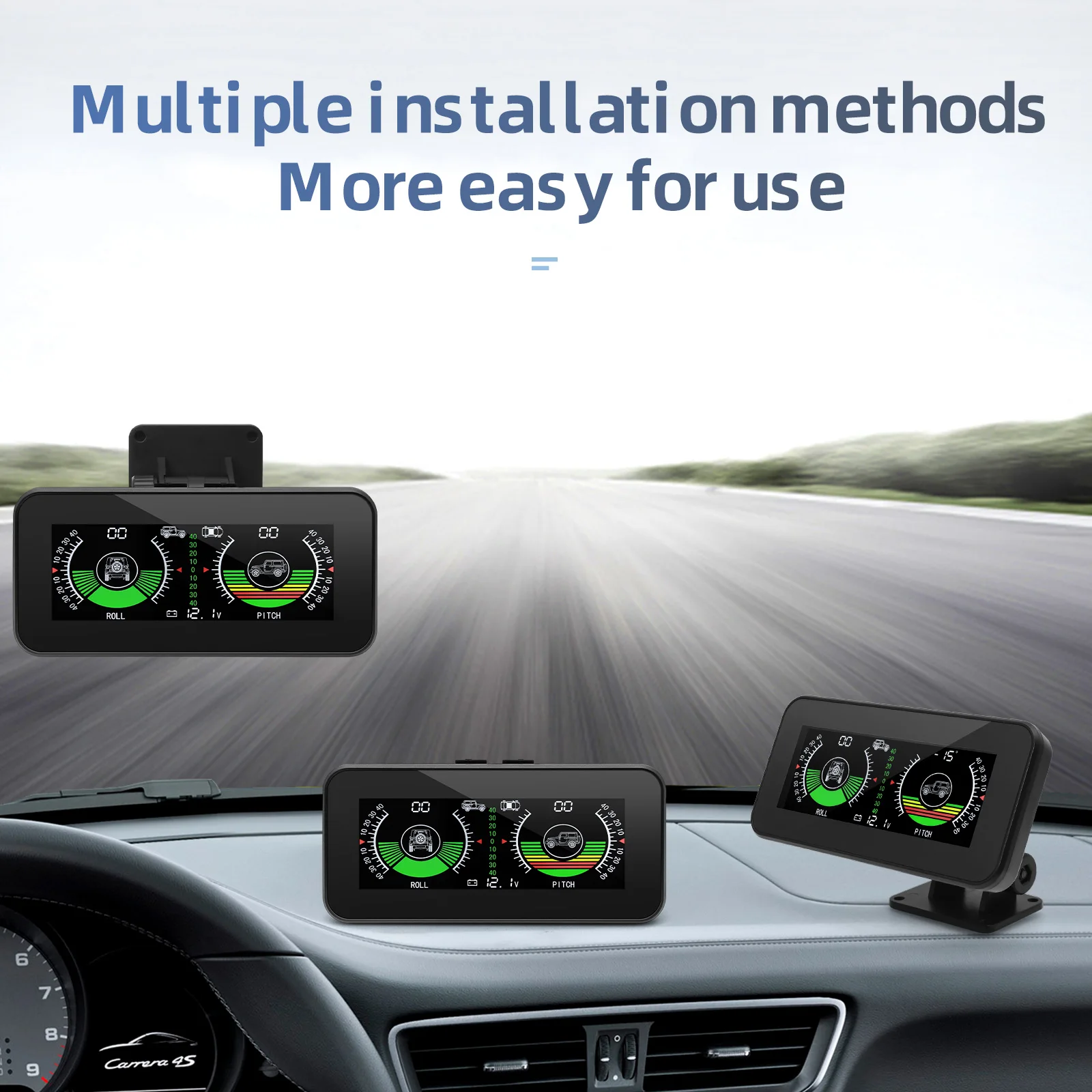 M50 GPS HUD Slope Meter Display Car Head Up Display Speedometer Inclinometer Off