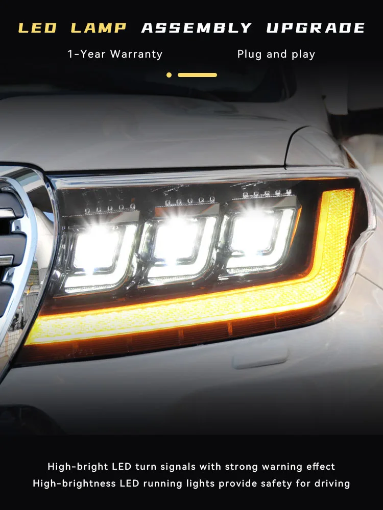 

Headlights For Toyota Land Cruiser 2008-2015 FJ200 LC200 LED Car Lights Upgrade High Configure Design Xenon Lamp Accessories