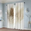 2pcs, Curtain Cloth Spring Curtains&Drapes Brown Palm Polyester (without rod) Decorations For Home Use for Bedroom Living Room 6